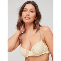 Tommy Jeans Essential Lace Unlined Demi Bra - Yellow