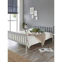 Clayton Wooden Bed Frame With Mattress Options (Buy & Save!) - Grey - Bed Frame Only