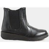 Yours Wide Fit Wedge Chelsea Boot Black