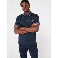 Peter Werth X Very Interlock Tipped Polo Top - Navy