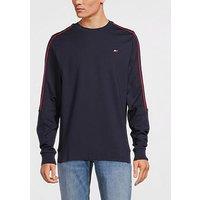 Tommy Sport Hilfiger Textured Tape Crew - Navy