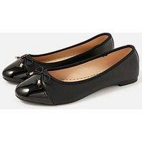 Accessorize Toe Cap Ballerina - Black