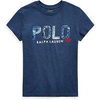 Ralph Lauren Girls Polo T-Shirt - Navy