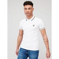 Calvin Klein Jeans Tipping Slim Polo Shirt - White