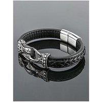Treat Republic Personalised Men'S Buckle Clasp Leather Bracelet