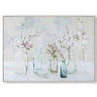Art For The Home Apple Blossom Bottles Canvas Wall Art
