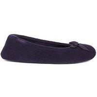 Totes Isotoner Terry Ballerina Slipper - Navy