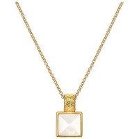 Hot Diamonds Hd X Jj Calm Mother Of Pearl Square Pendant
