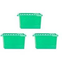 Wham Set Of 3 Crystal 28 Litre Box & Lid