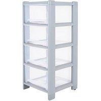 Wham Deep 4-Drawer Storage Unit - Light Grey