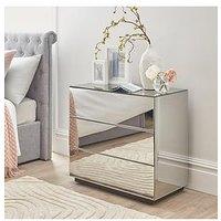 Valour Ready Assembled Mirrored 3 Drawer Wide Chest