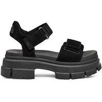 Ugg Ashton Ankle Wedge Sandals - Black