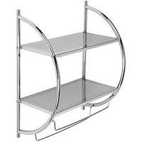 Croydex Wall Mounted Curved Shelving Unit & Towel Rack
