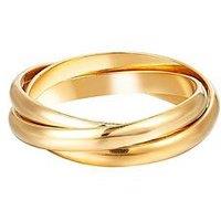 Seol + Gold 18Ct Gold Plated Sterling Silver Trinity Rolling Ring