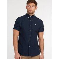 Barbour Short Sleeve Oxford Tailored Fit Shirt - Navy