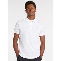 Barbour Tartan Pique Polo Shirt - White
