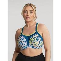 Sculptresse Non Padded Wired Sports Bra In Lime Animal