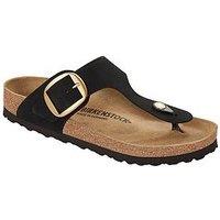 Birkenstock Gizeh Big Buckle Nubuck Sandal - Black