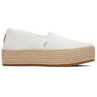 Toms Valencia Platform Espadrille - White