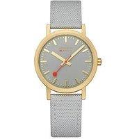 Mondaine Classic Golden 36Mm Case Good Grey Watch