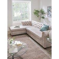 Very Home Chester Leather Look Left Hand Corner Chaise - Fsc Certified