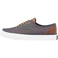 Jack & Jones Canvas Lace Up Trainers - Dark Grey