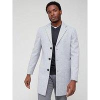 Very Man Faux Wool Over Coat - Grey