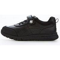 The Very Collection Boys Toezone Leather Football Strap Trainers - Black