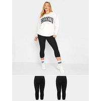 Yours Crop Legging 2Pk - Black