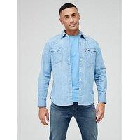Levi'S Levis Barstow Denim Western Shirt - Light Blue