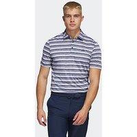 Adidas Golf Two Colour Stripe Polo - Navy