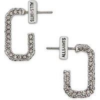 Allsaints The Pave Hex Rectangle Drop Huggie - Black Diamond