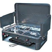 Outdoor Revolution Twin Burner Gas Stove & Grill (Screw Fitting Gas Cart Compatible)
