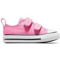 Converse Chuck Taylor All Star 2V Canvas Toddler Girls Ox Trainers - Pink