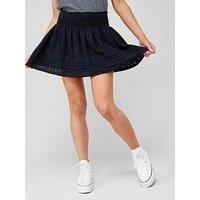 Superdry Vintage Lace Mini Skirt - Navy