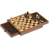 Goki Wooden Magnetic Chess Set With Drawers