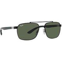 Ray-Ban Rectangle Aviator Sunglasses - Black
