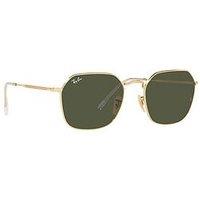 Ray-Ban Jim Hexagon Metal Frame Sunglasses - Brown