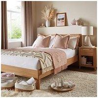 Very Home Carina Bed Frame With Mattress Options (Buy And Save!) - Oak - Bed Frame With Memory Mattress