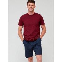 Everyday T-Shirt Shorts Pj Set - Red/Navy