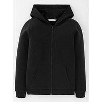 Everyday Unisex Black Zip Through Hoodie