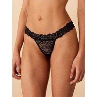 Accessorize Lace Thongs Set Of Three - Multi