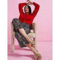 Monsoon Metallic Bow Block Heel Sandal - Gold