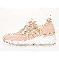 V By Very Wedge Trainer - Blush