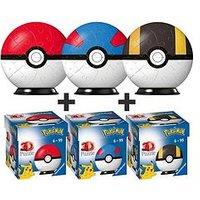 Ravensburger Pokemon Pokeball 3D Puzzle Triple Pack