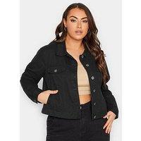 Yours Classic Denim Jacket - Black