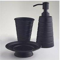 Our House 3-Piece Bathroom Accessory Set - Black