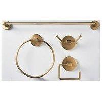 Our House 4-Piece Bathroom Fittings Set - Brass