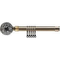 Very Home Extendable Curtain Pole Kit With Cut Glass Finials - 1.2 To 2.1M