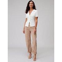 Lucy Mecklenburgh X V By Very Utility Cargo Trouser - Beige